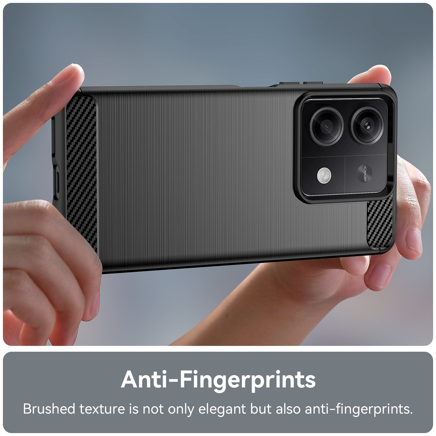 For Xiaomi Redmi Note 13 5G Cell Phone Shell Case TPU Carbon Fiber Texture Shell Cover - Black For Xiaomi Redmi Note 13 5G Cell Phone Shell Case TPU Carbon Fiber Texture Shell Cover - Black